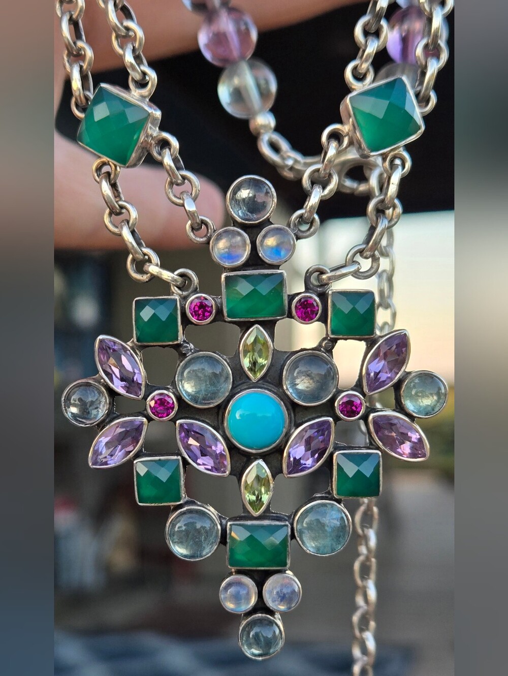 Nicky Butler RAJ COLLECTION LIMITED EDITION 925 Sterling Silver Necklace 63 gram - Picture 15 of 16